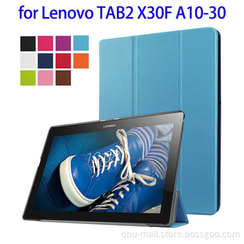 Ultra Slim Smart Tri-fold Leather Cover Case for Lenovo Tab 2 X30F A10-30, Tablet Cases 10.1 For Lenovo Tab 2 A10